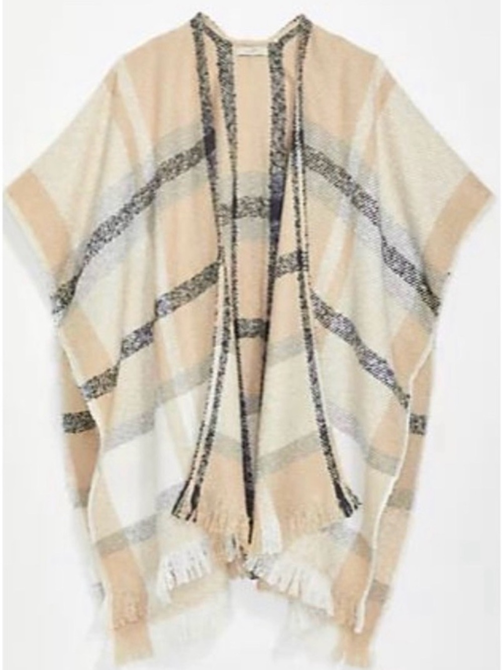LOFT Plaid Poncho Size XS/S